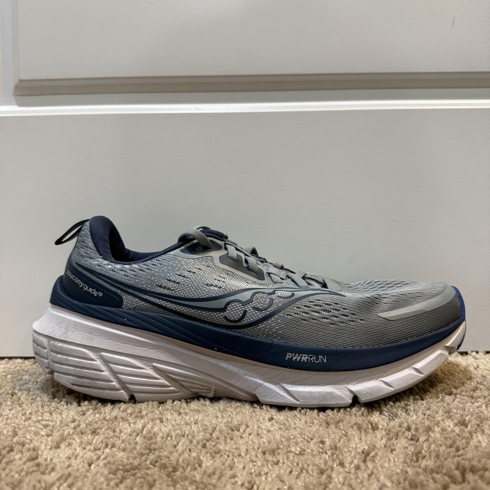 Saucony Endorphin Running Shoes Mens Size 9 Gray Blue PWRRUN Road Sneakers